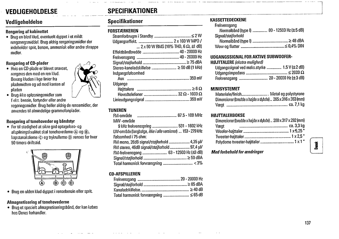 Philips FW 355C manual 