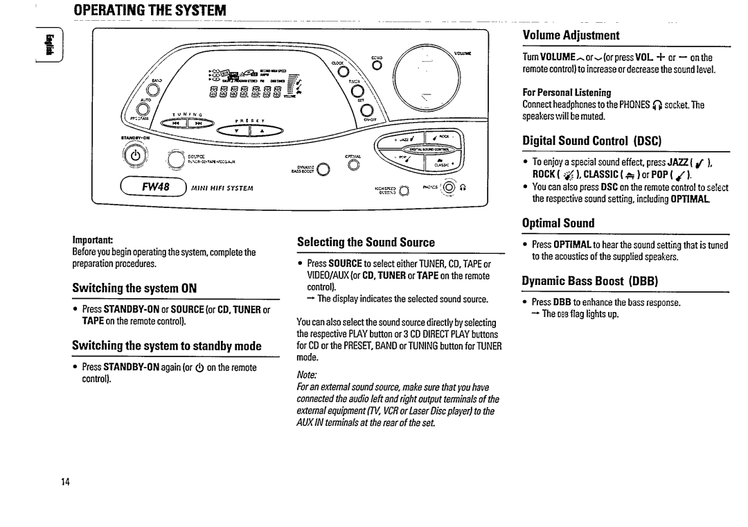 Philips FW 48 manual 