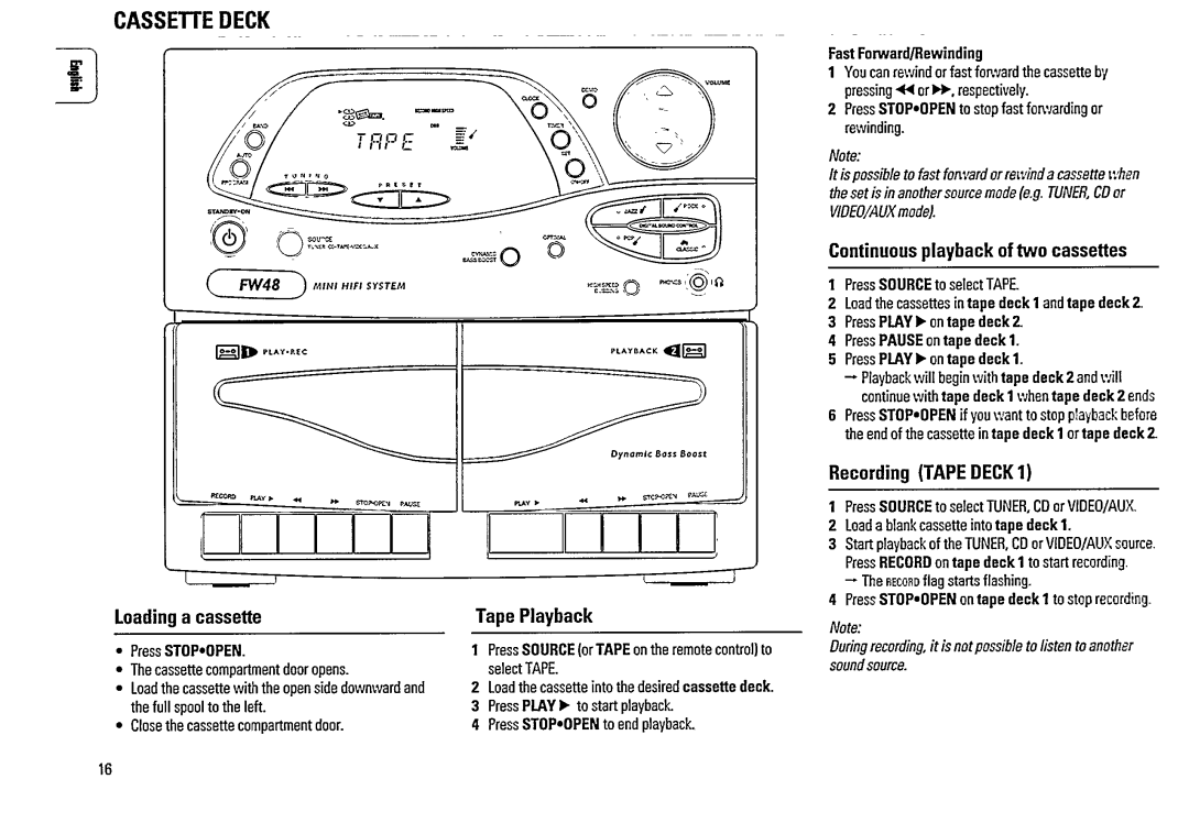 Philips FW 48 manual 