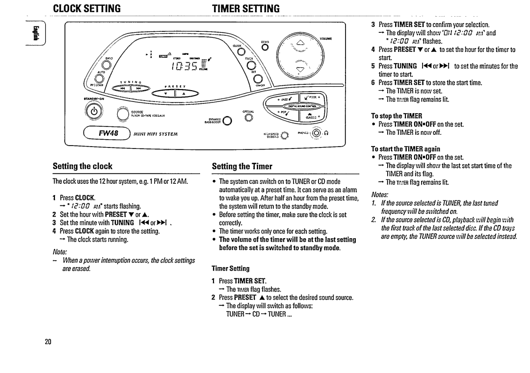 Philips FW 48 manual 