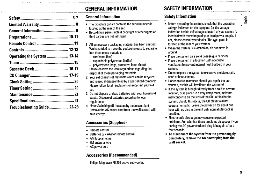 Philips FW 48 manual 