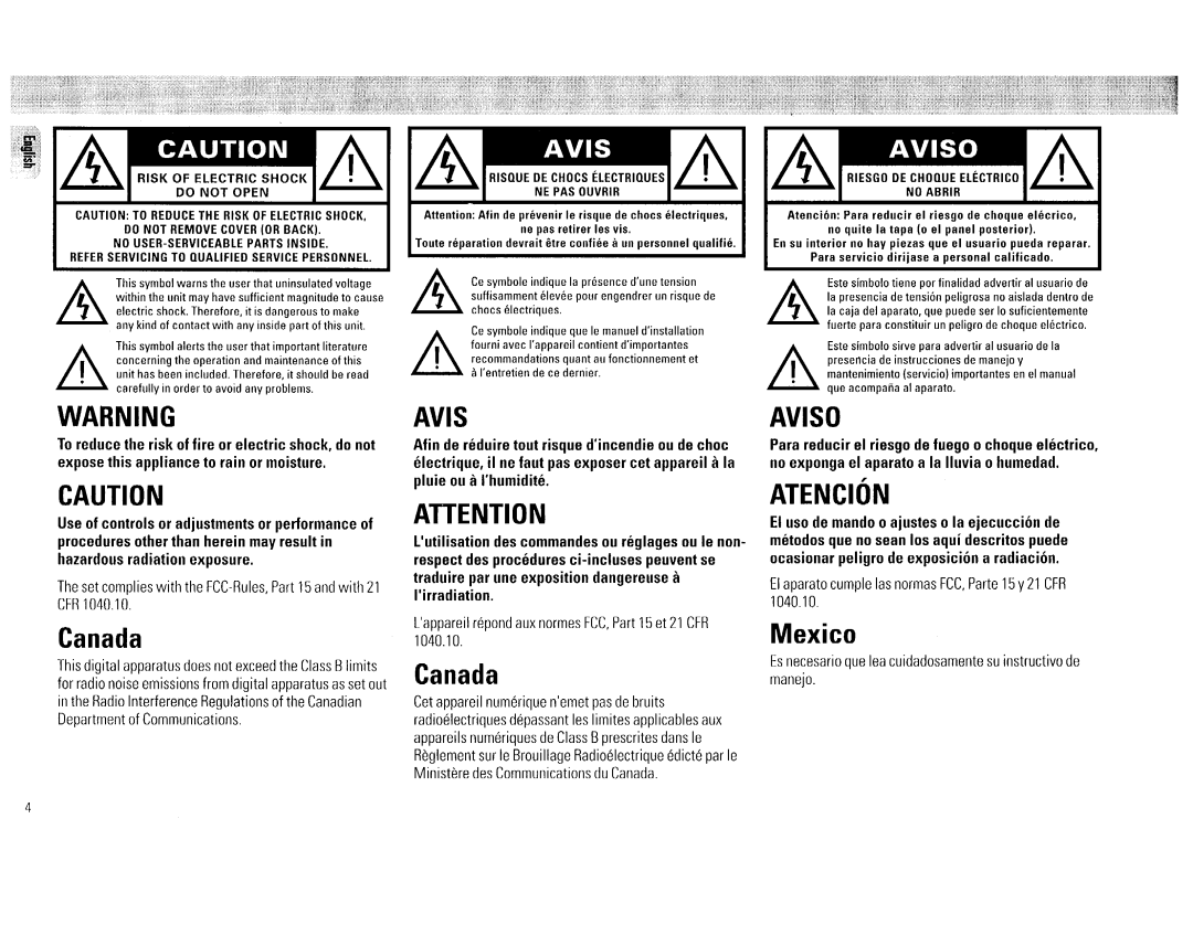 Philips FW 72C manual 