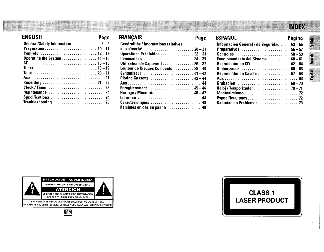 Philips FW 72C manual 