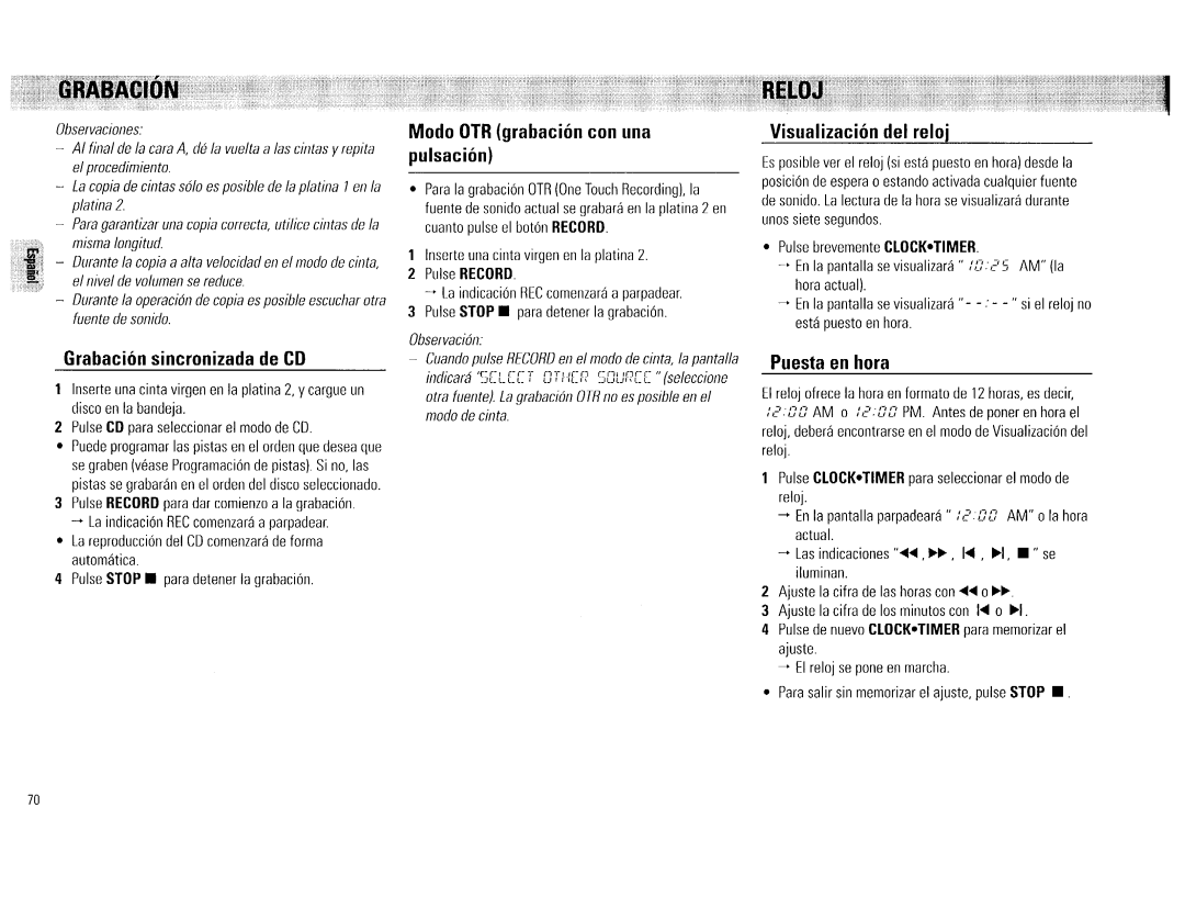 Philips FW 72C manual 