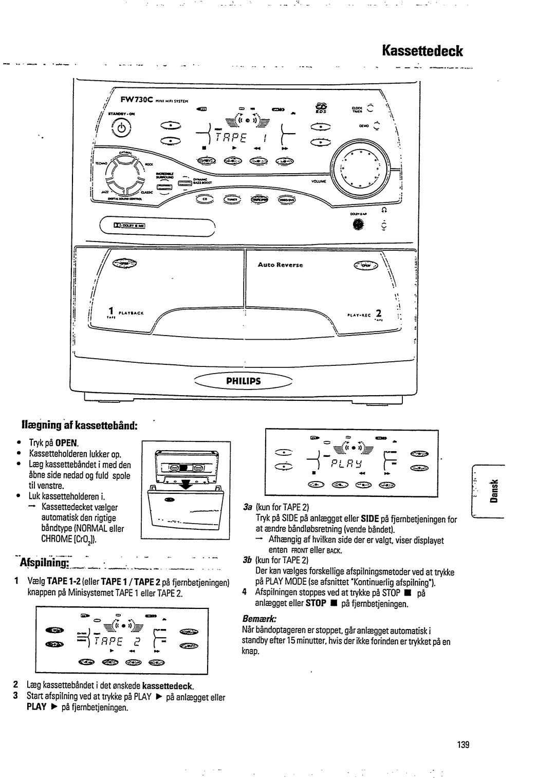 Philips FW 730C manual 