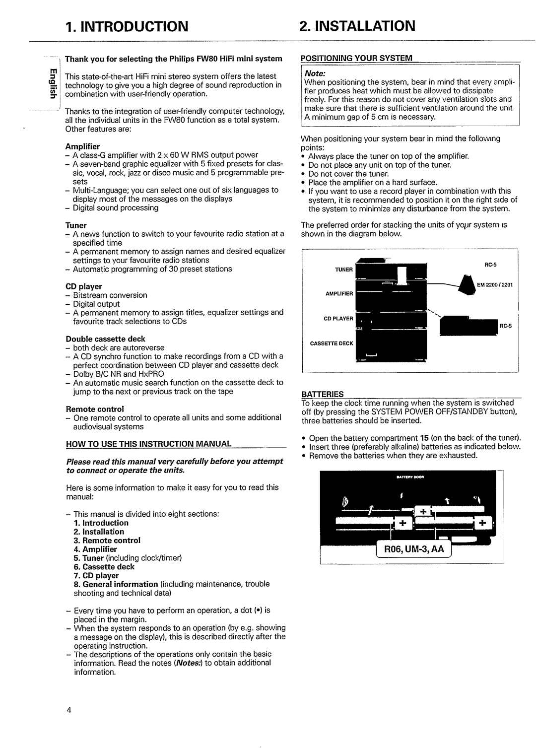 Philips FW 80 manual 