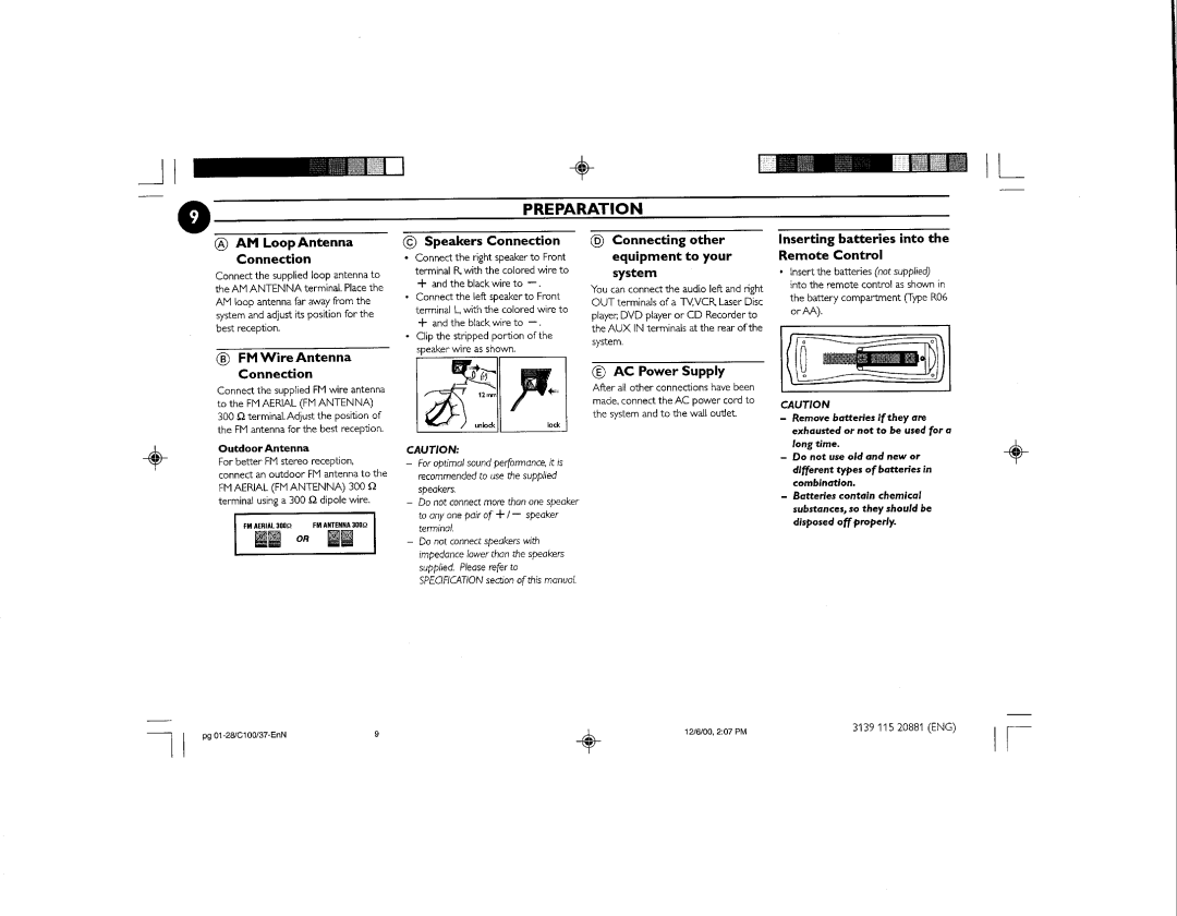 Philips FW-C100 manual 