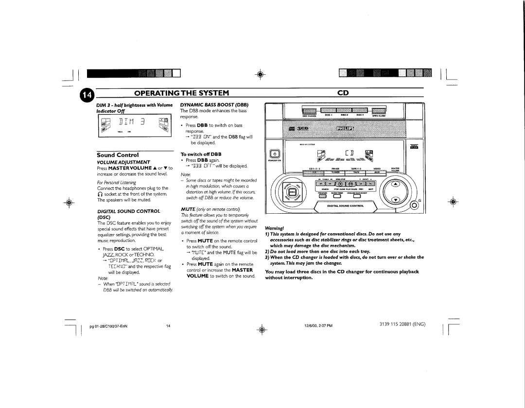 Philips FW-C100 manual 