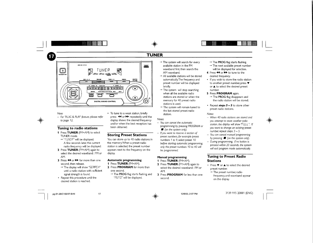 Philips FW-C100 manual 