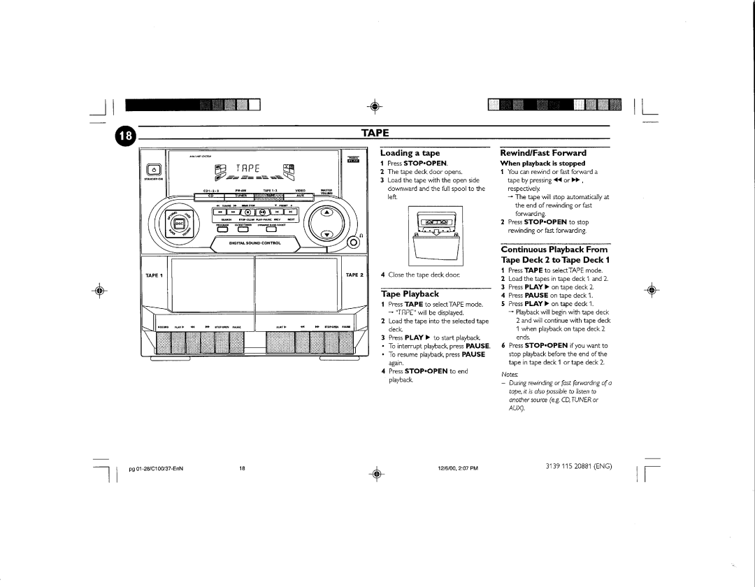 Philips FW-C100 manual 