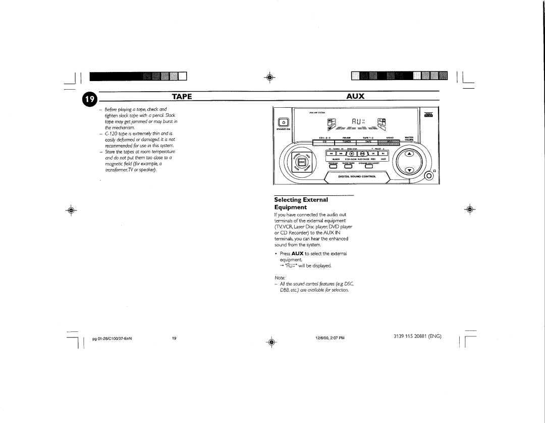 Philips FW-C100 manual 