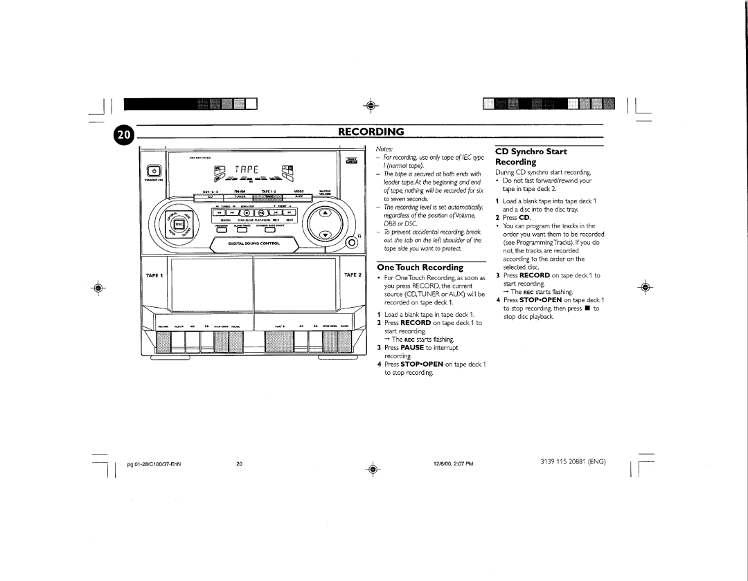 Philips FW-C100 manual 