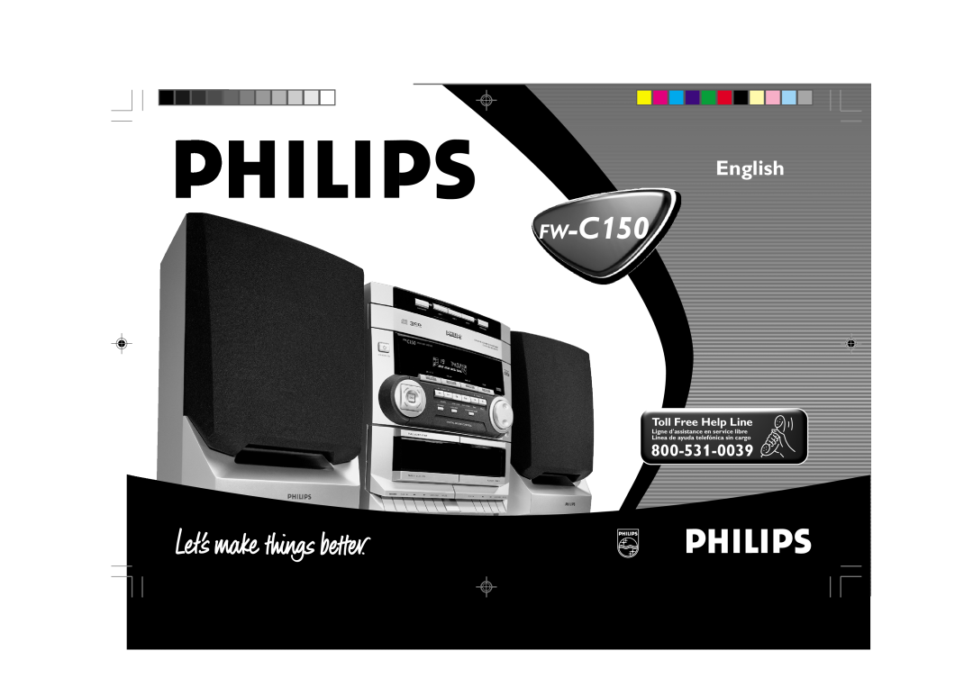 Philips FW-C150 manual Toll Free Help Line, English, pg 01-28/C150/37-En, 12/6/00, 2 18 PM 