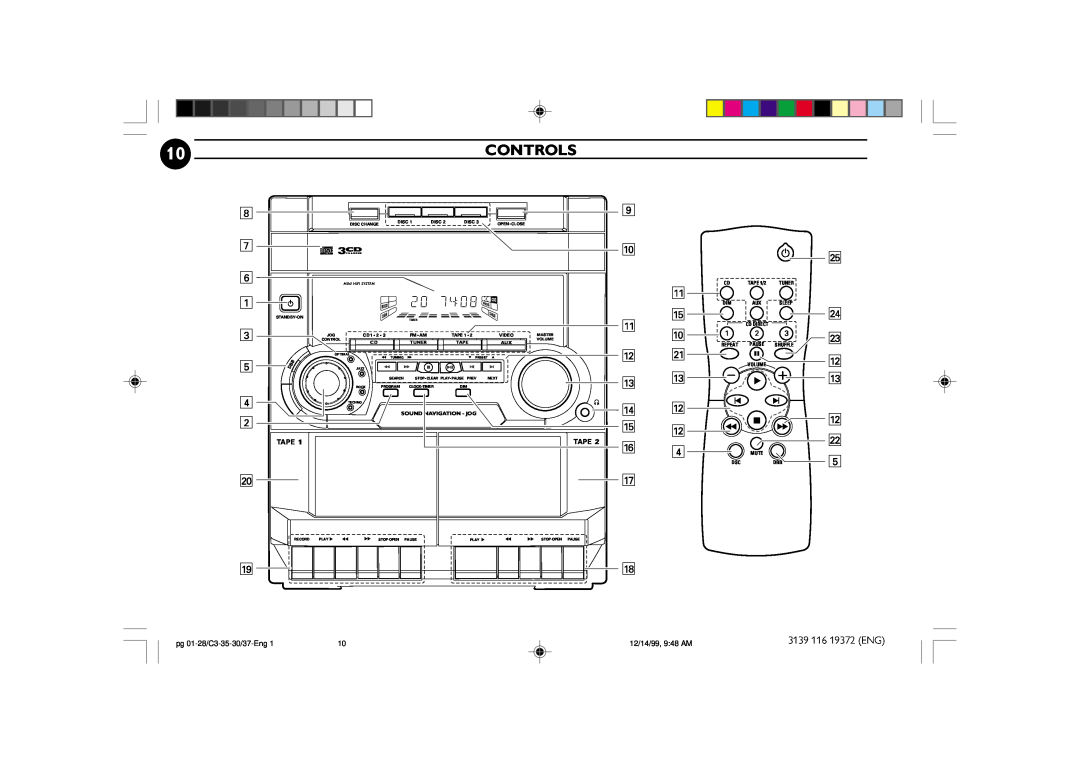 Philips FW-C35, FW-C30 manual Controls 