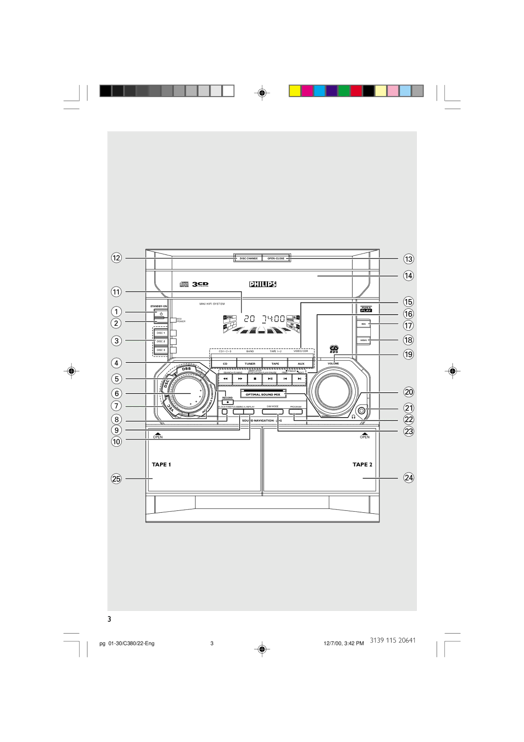 Philips FW-C380 manual Tape 