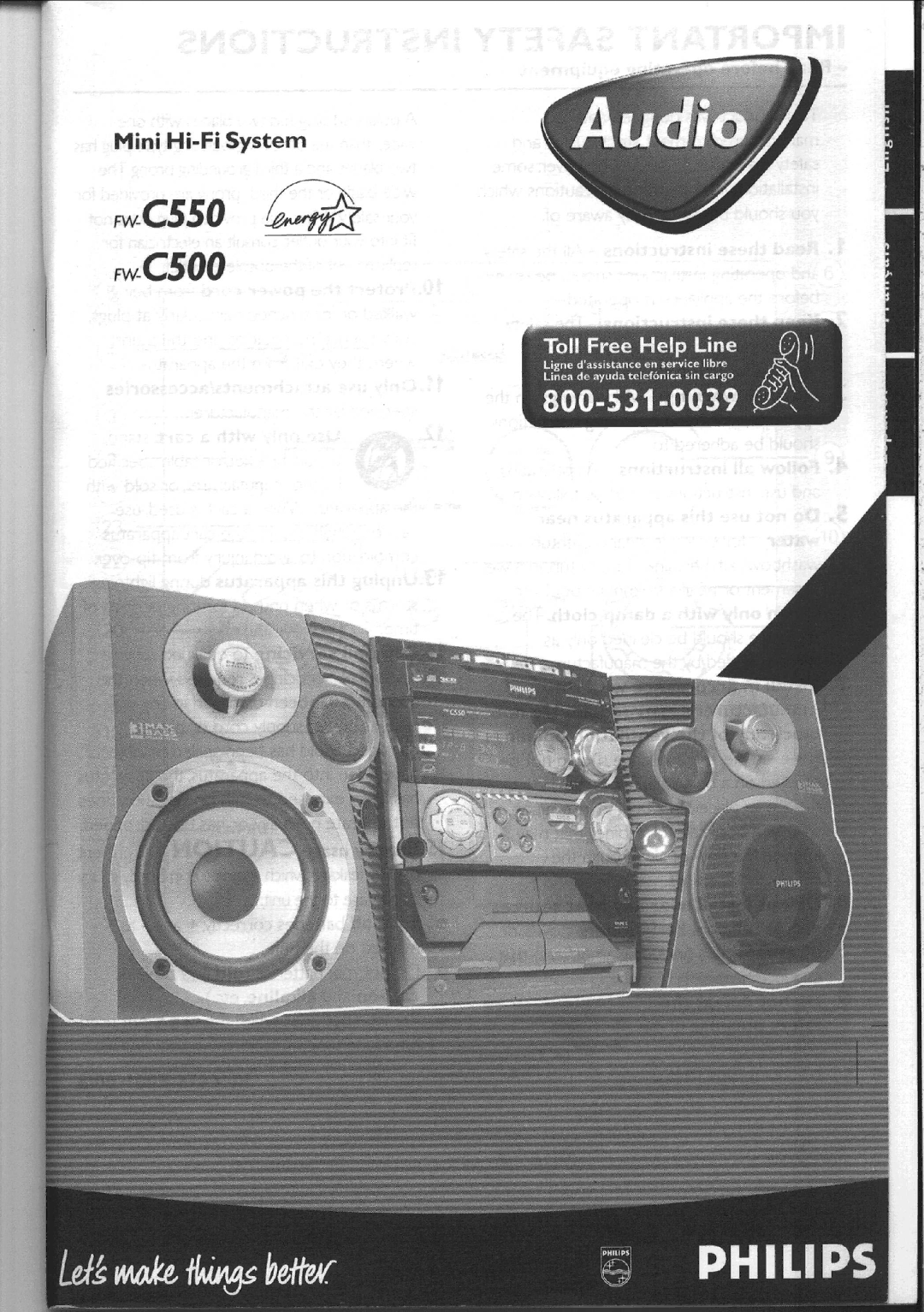 Philips FW-C500 manual 