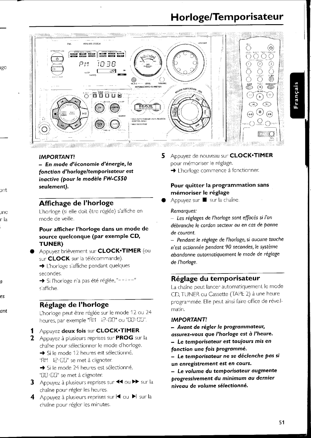 Philips FW-C500 manual 