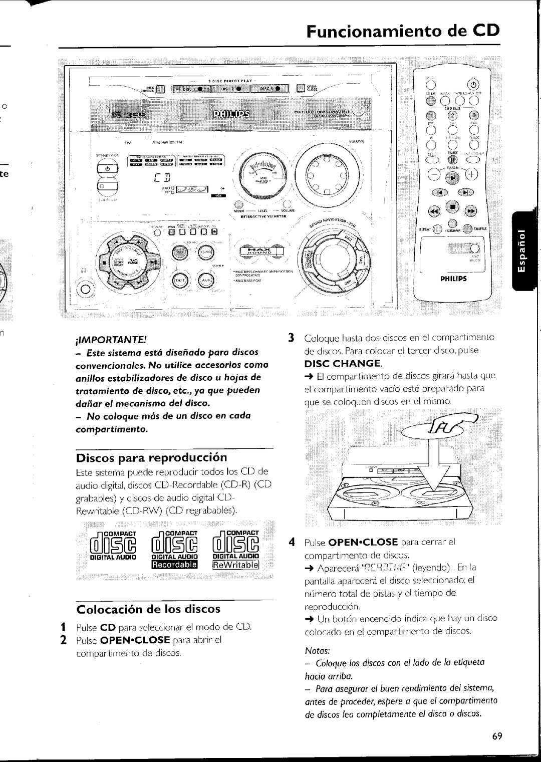 Philips FW-C500 manual 