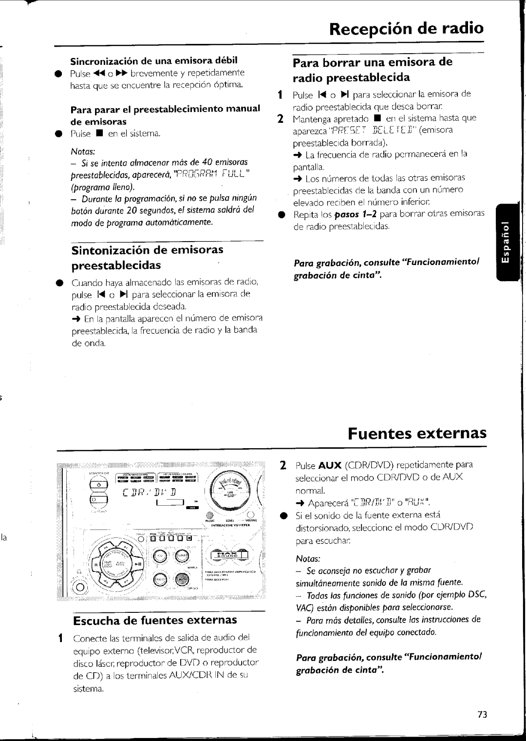 Philips FW-C500 manual 