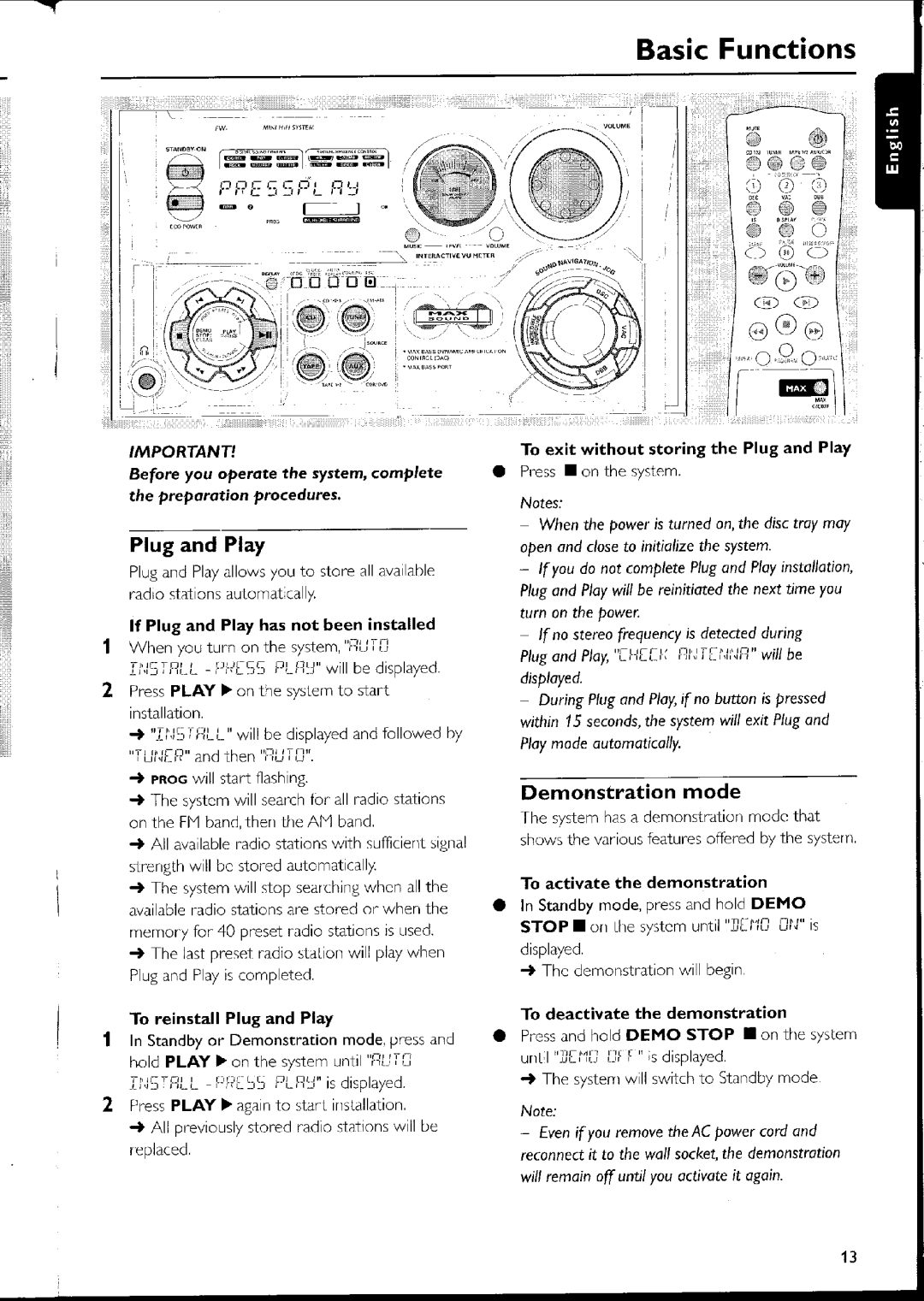 Philips FW-C500 manual 