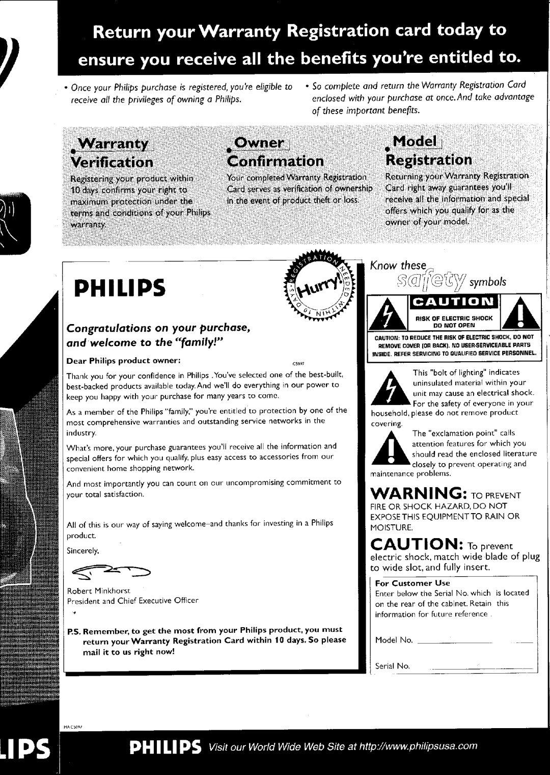 Philips FW-C500 manual 