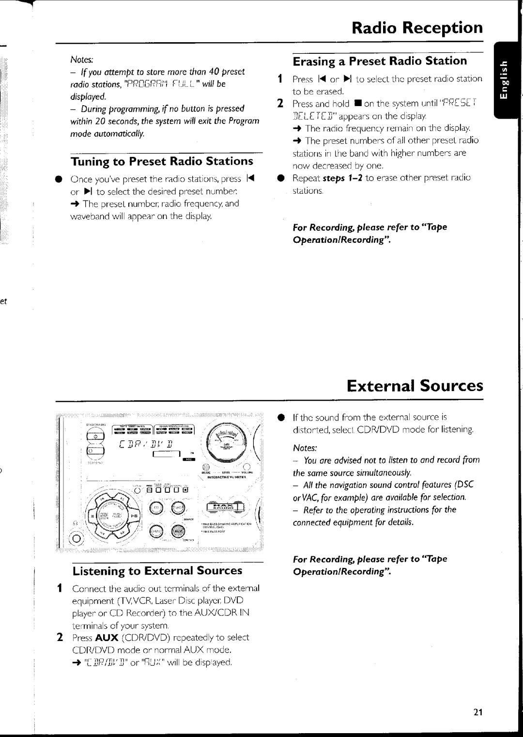 Philips FW-C500 manual 