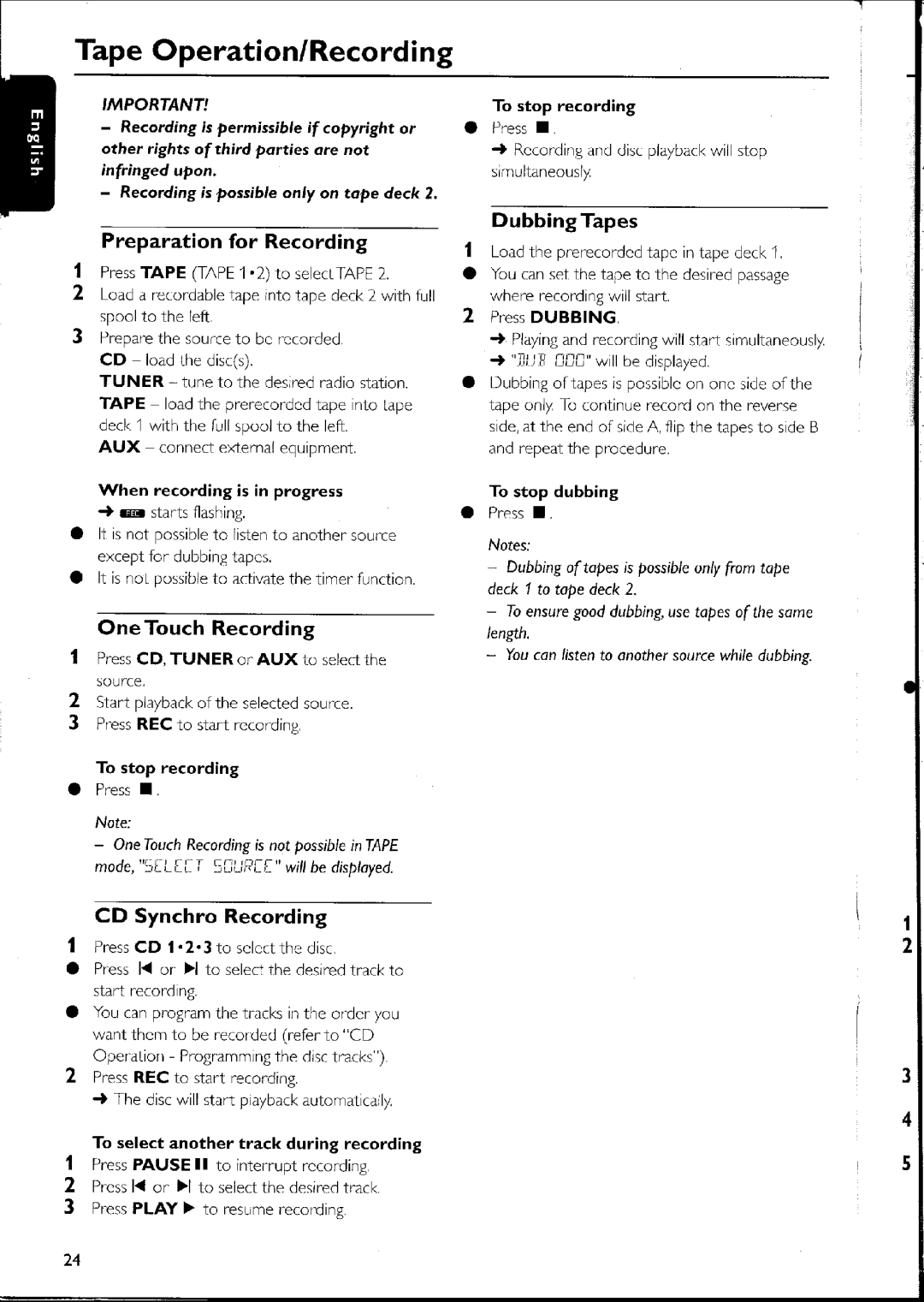 Philips FW-C500 manual 