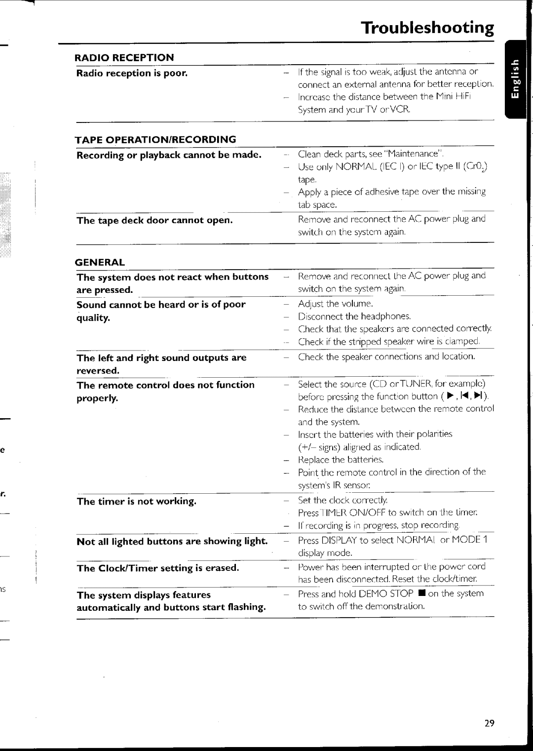 Philips FW-C500 manual 