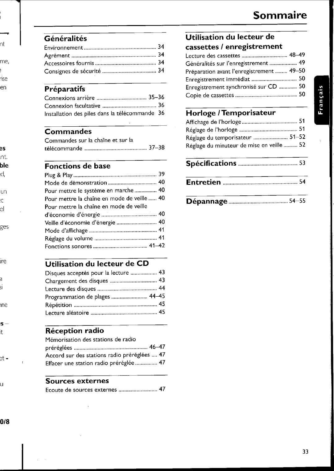 Philips FW-C500 manual 