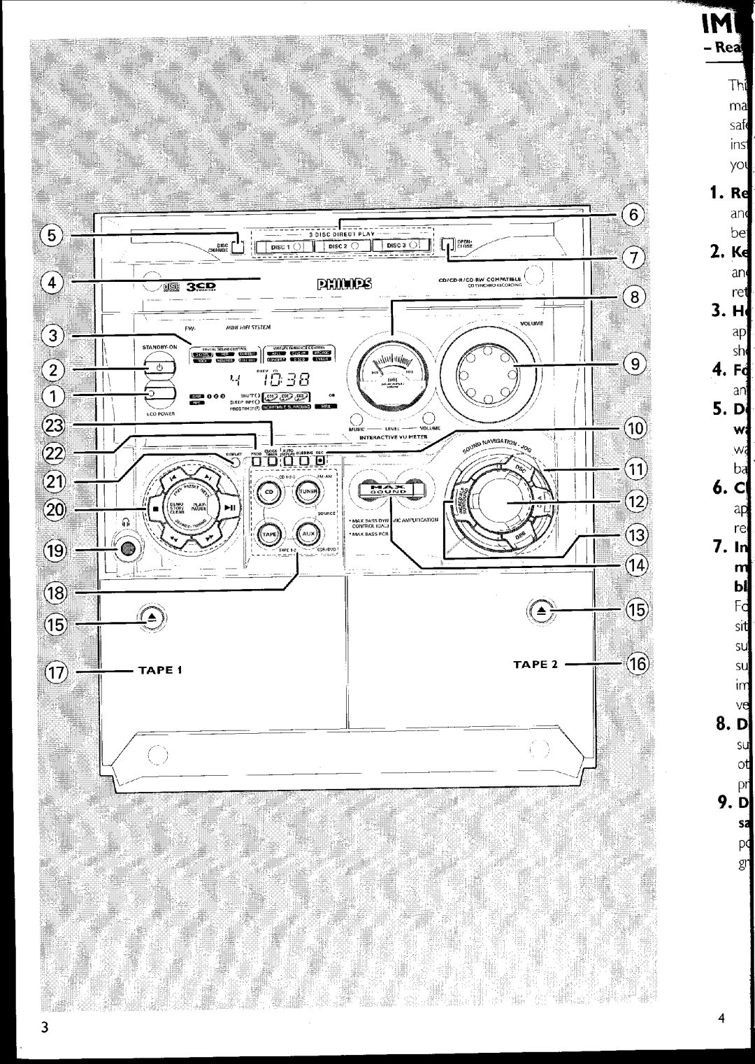 Philips FW-C500 manual 