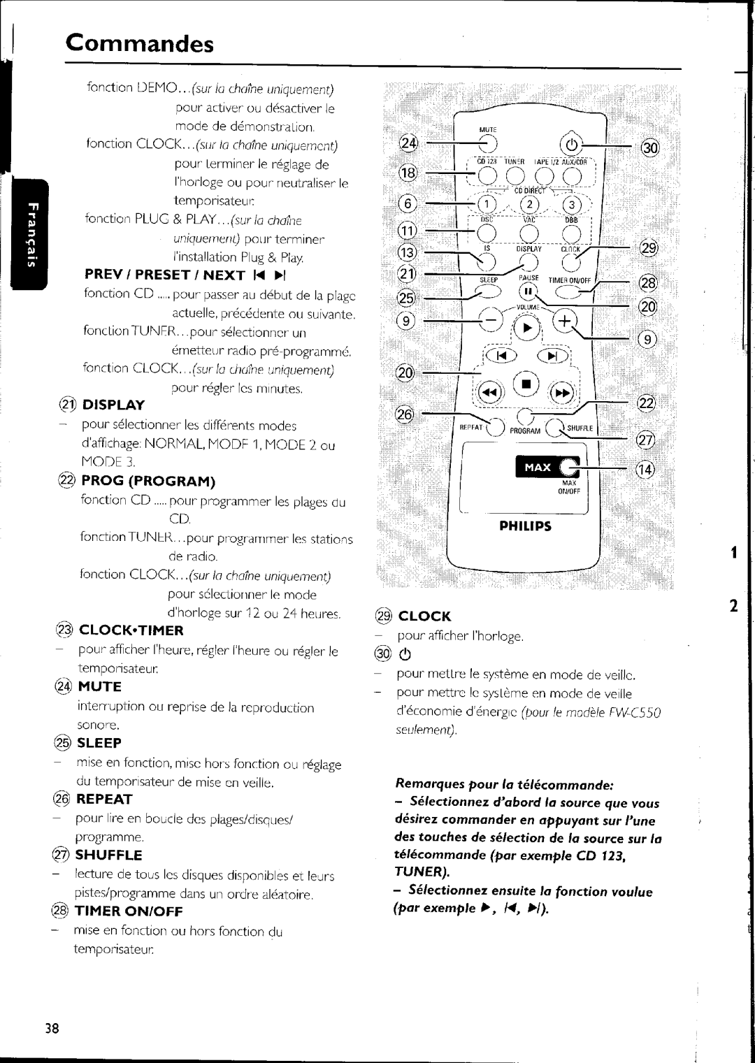 Philips FW-C500 manual 