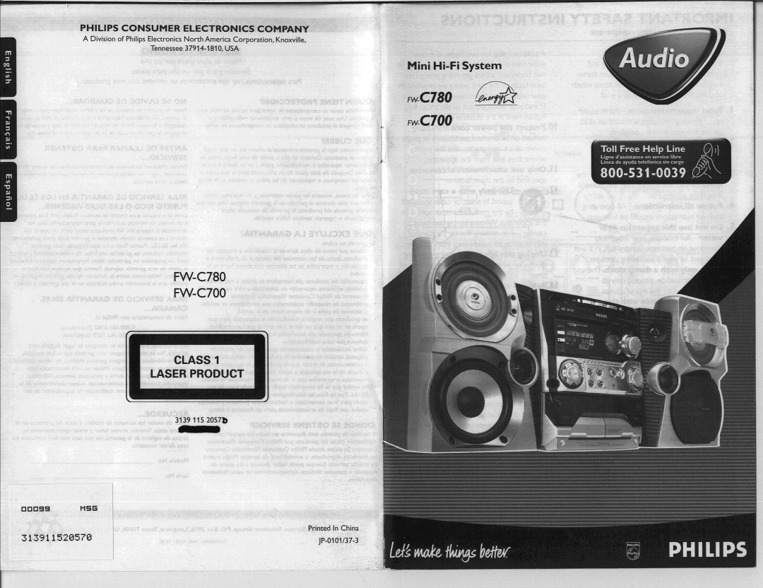 Philips FW-C700 manual 