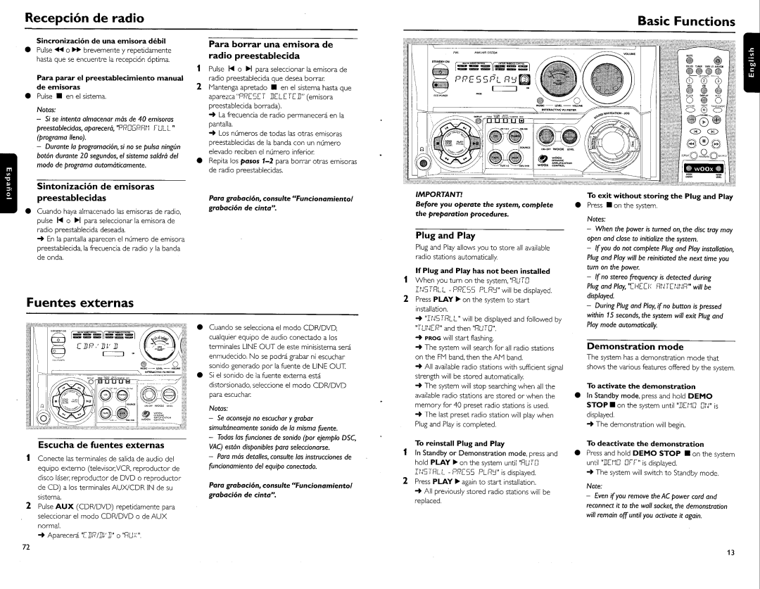 Philips FW-C700 manual 