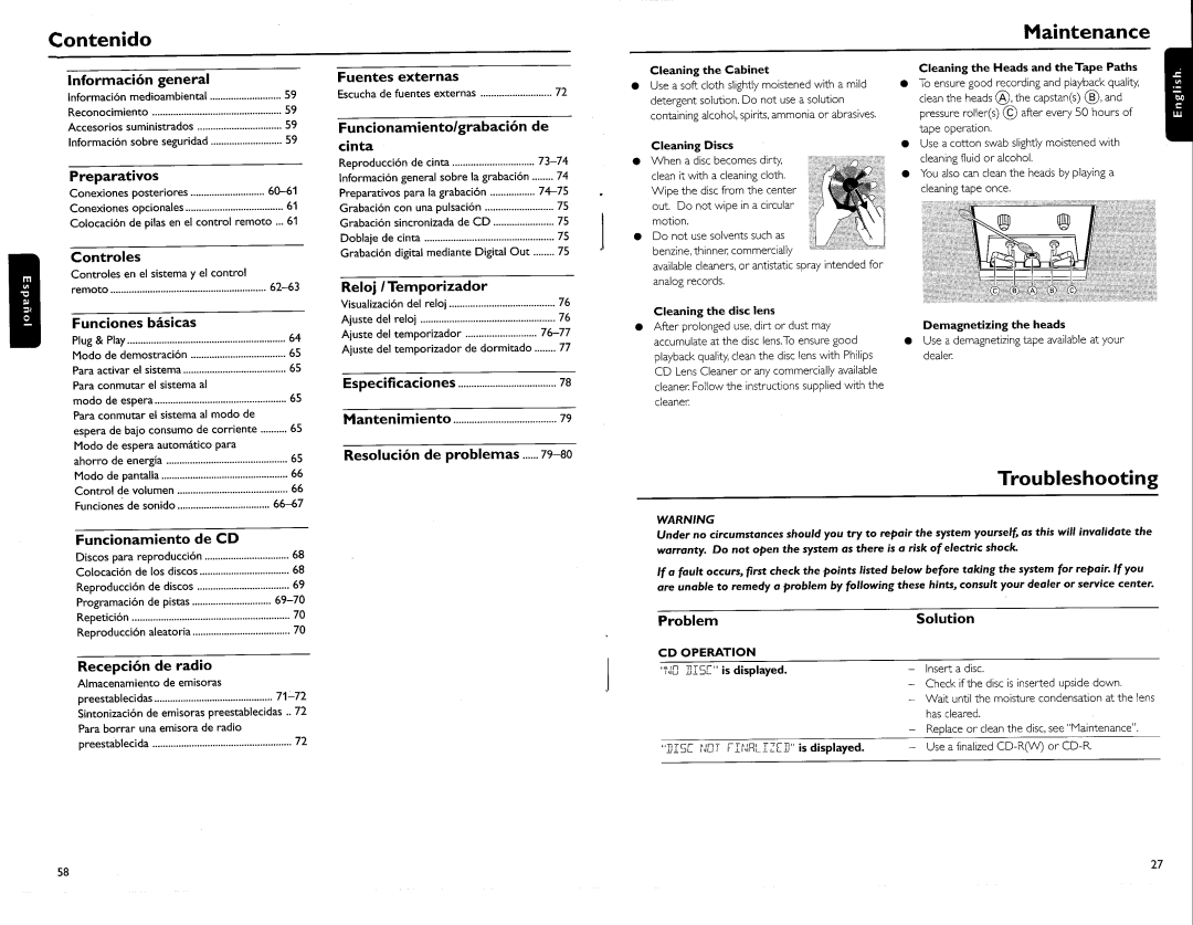 Philips FW-C700 manual 