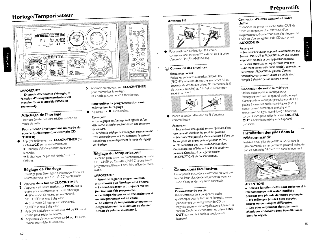 Philips FW-C700 manual 