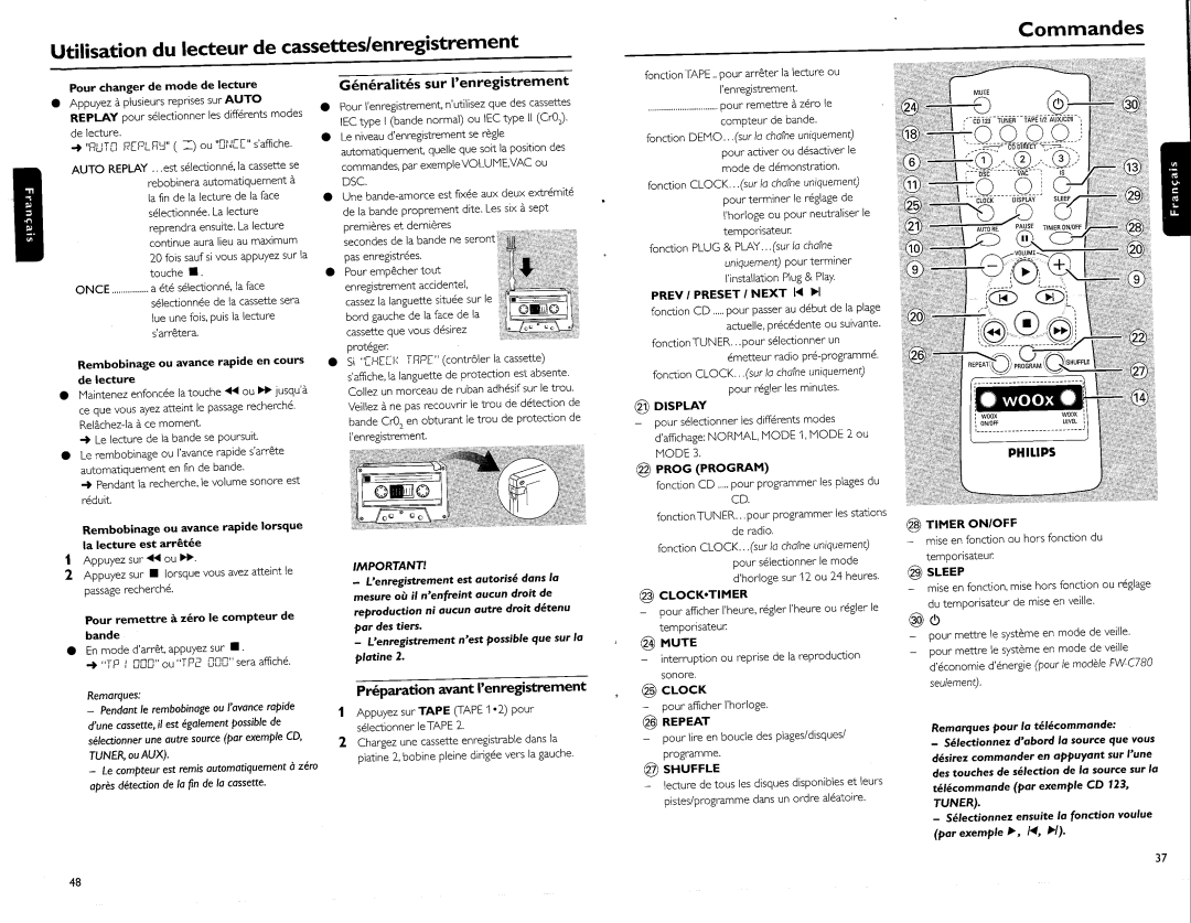 Philips FW-C700 manual 