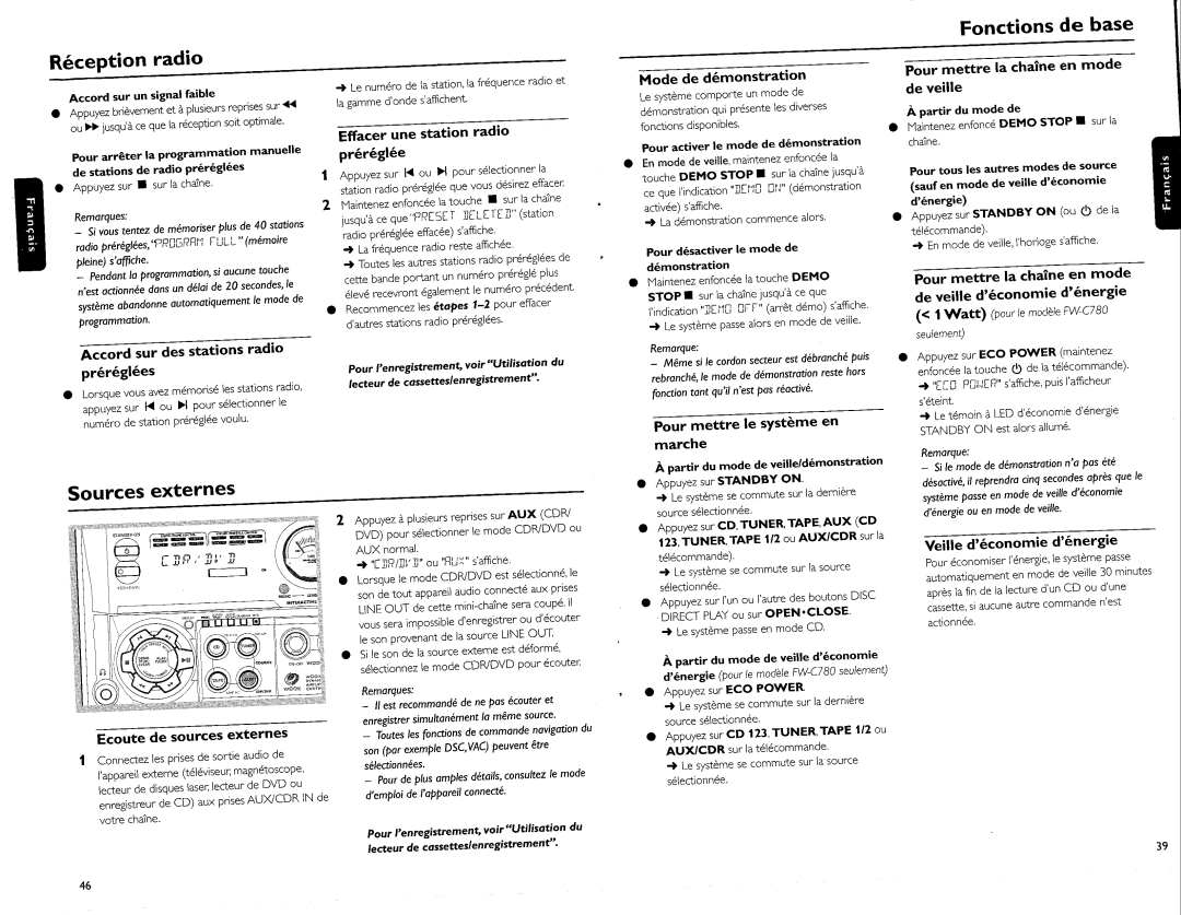 Philips FW-C700 manual 