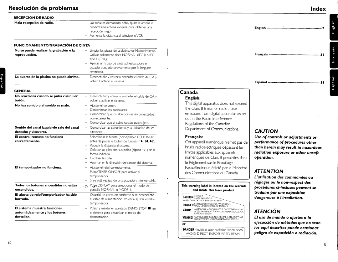 Philips FW-C700 manual 