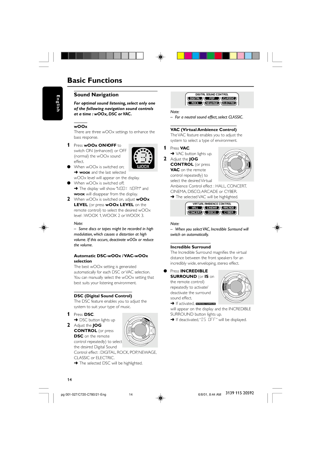 Philips FW-C720, FW-C780 manual Sound Navigation 