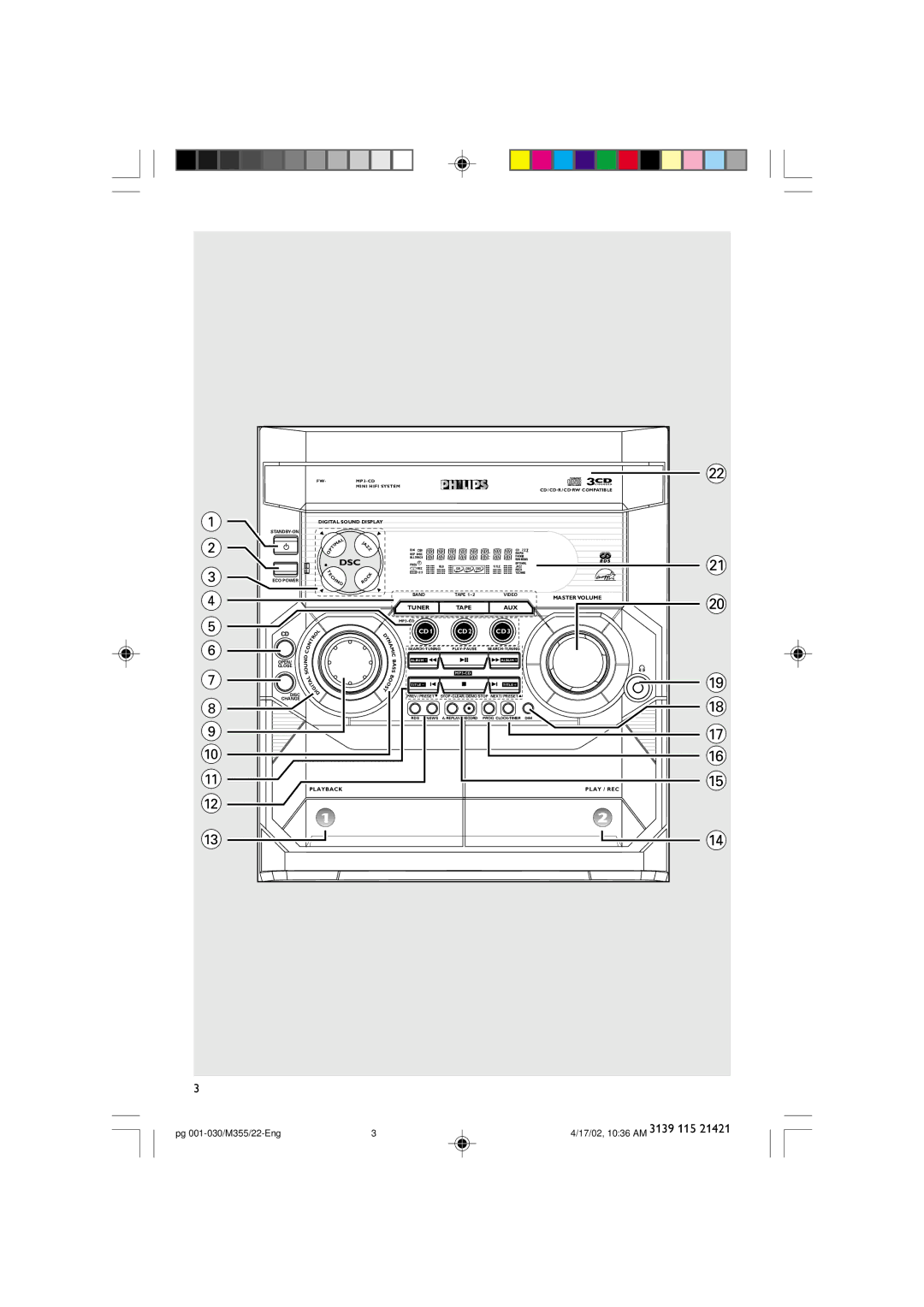 Philips FW-M355 manual Dsc 