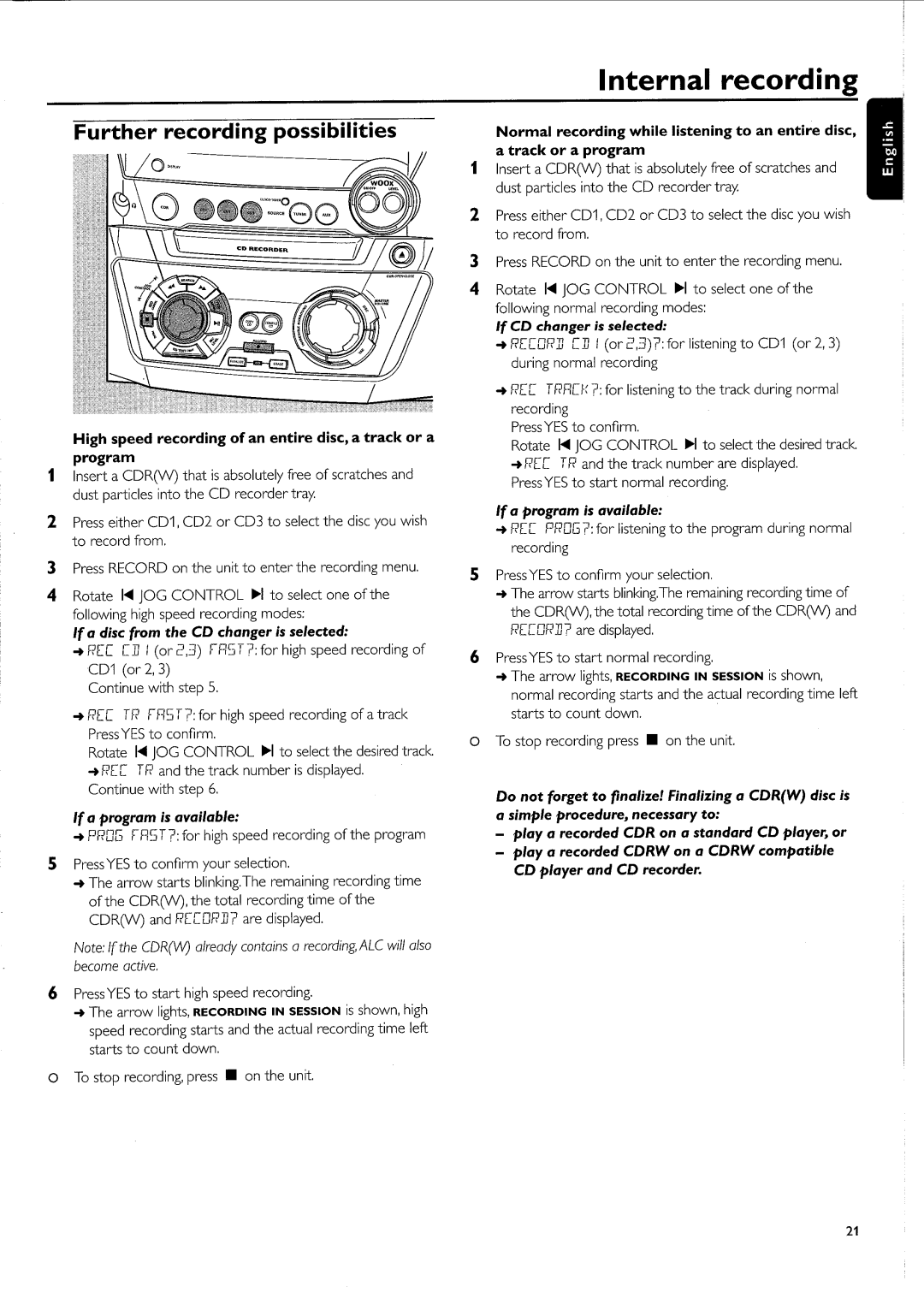 Philips FW-R55 manual 