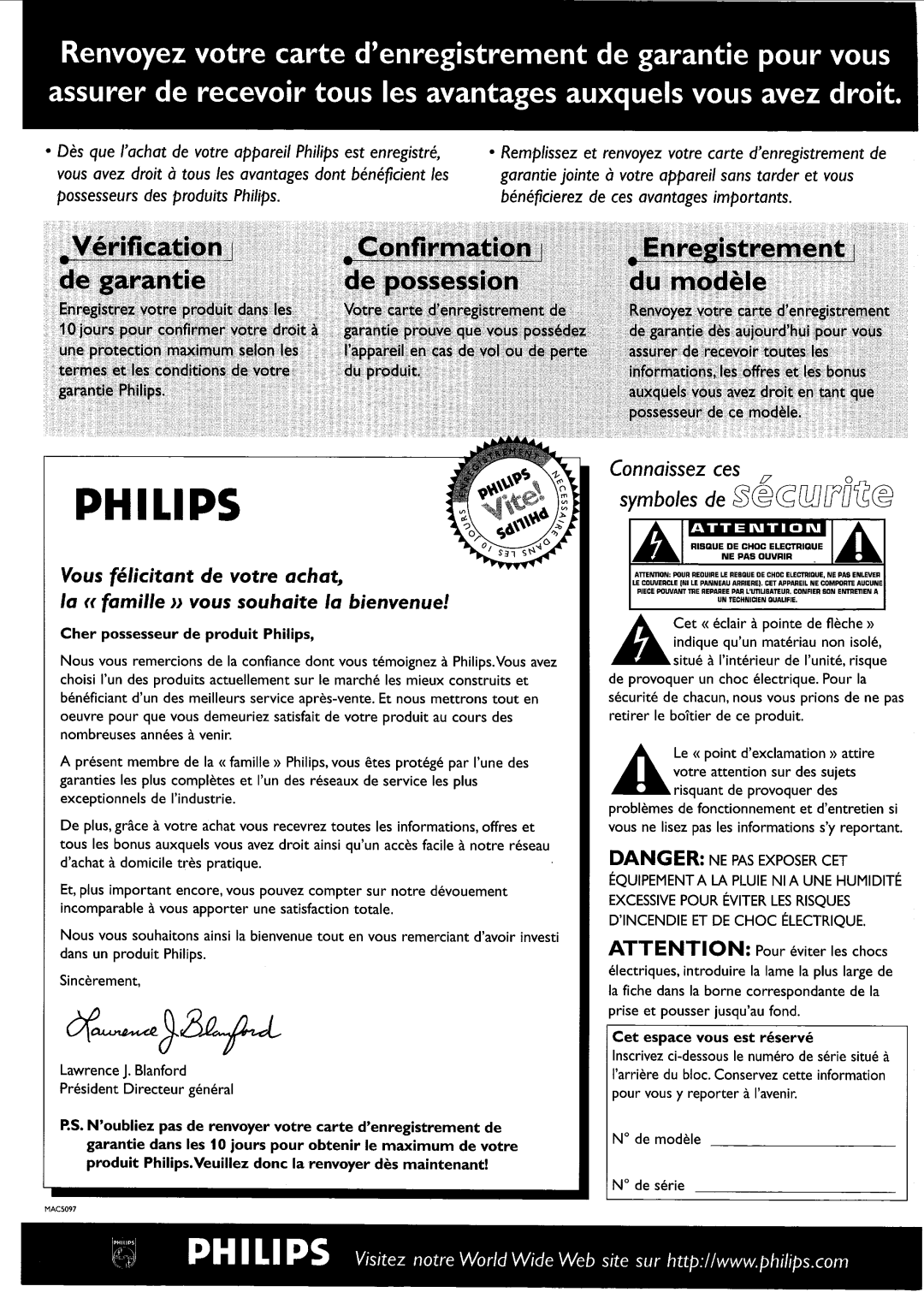 Philips FW-R55 manual 