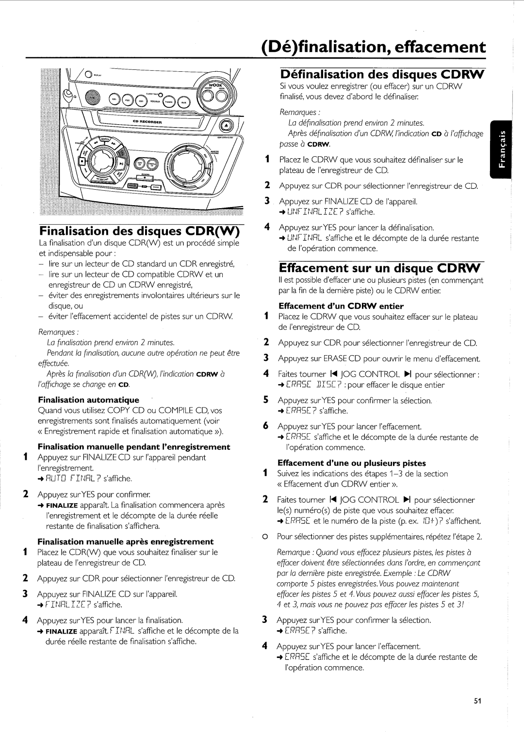 Philips FW-R55 manual 