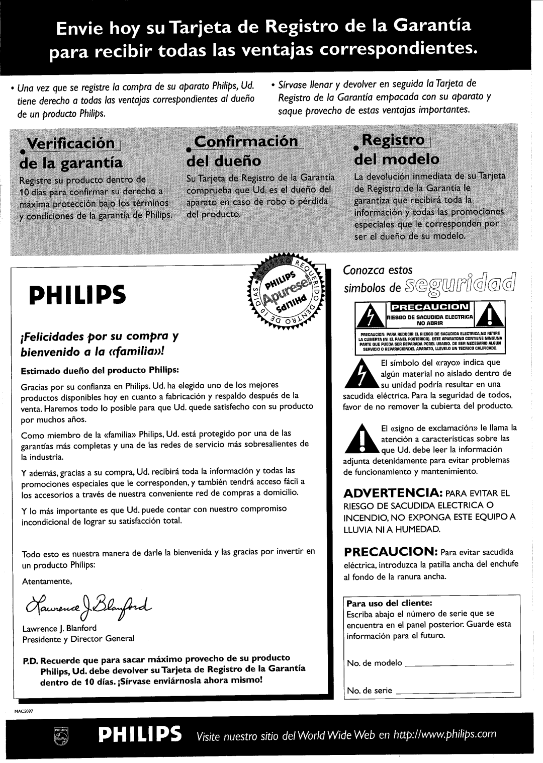 Philips FW-R55 manual 