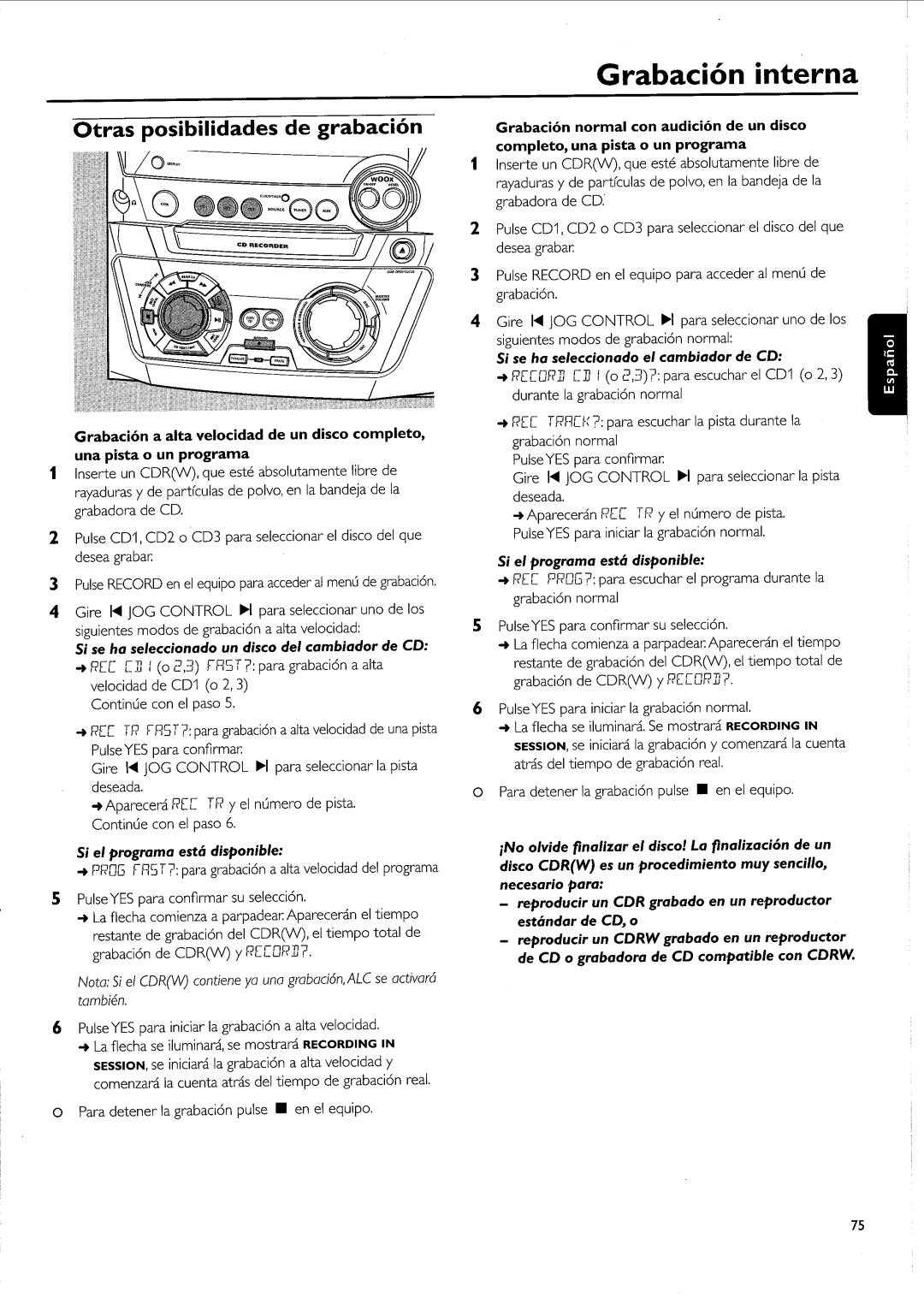 Philips FW-R55 manual 