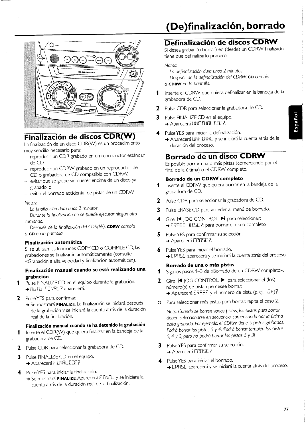 Philips FW-R55 manual 