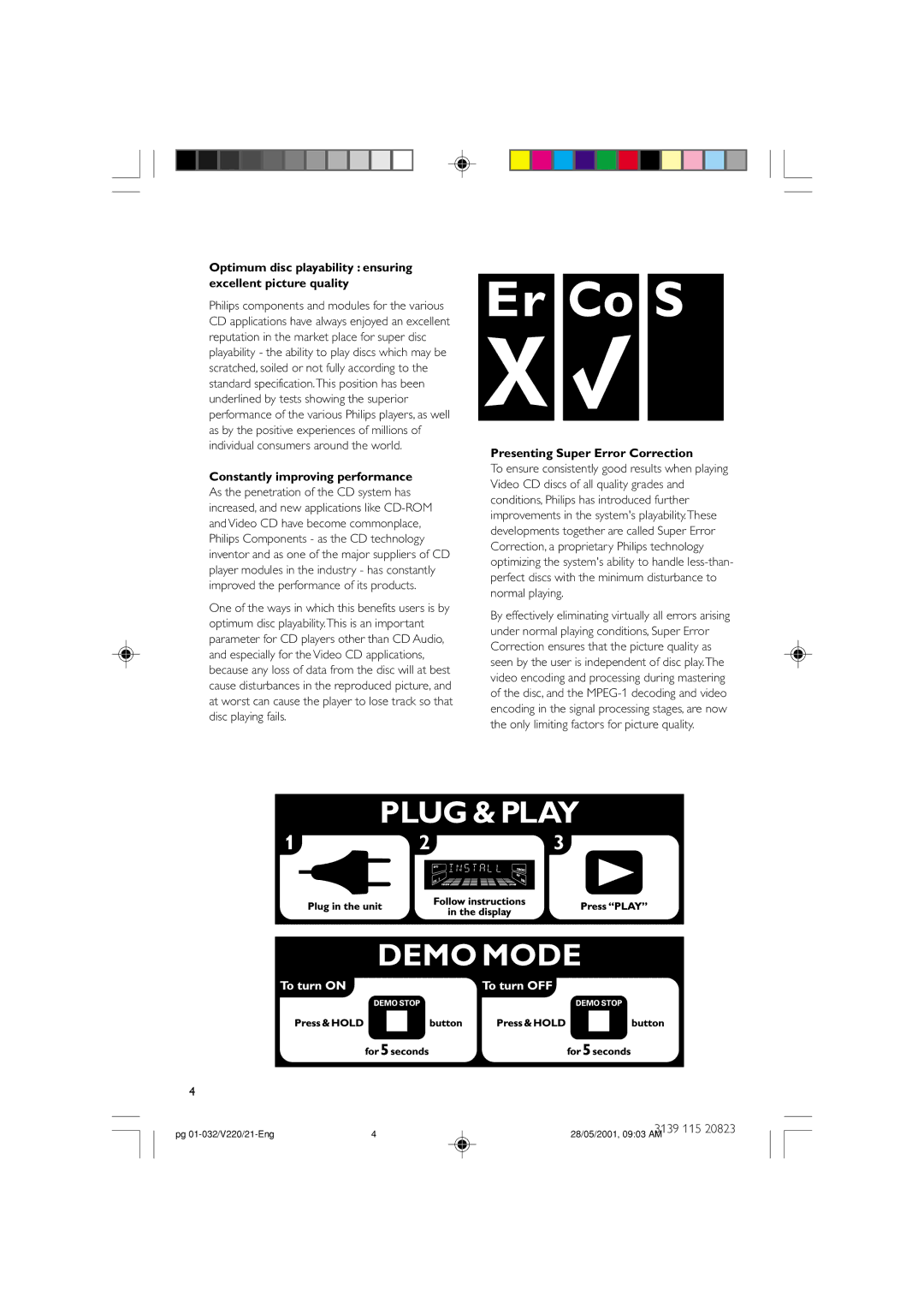 Philips FW-V220/21 manual Constantly improving performance, Presenting Super Error Correction 