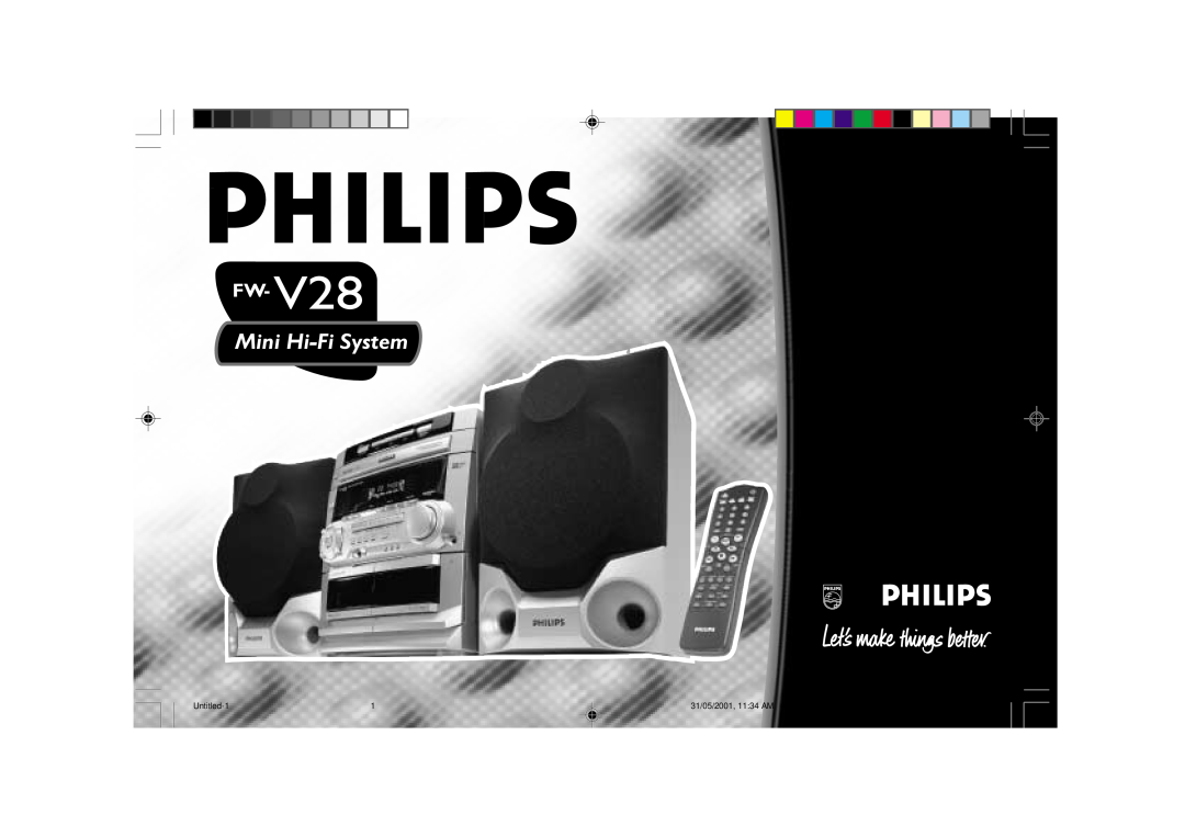Philips FW-V28 manual Toll Free Help Line, Mini Hi-FiSystem, Untitled-1, 31/05/2001, 11 34 AM 