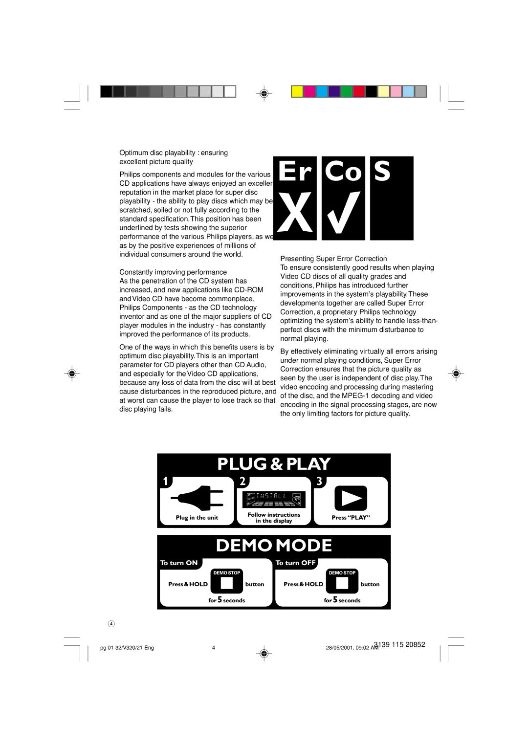 Philips FW-V320/21 manual Constantly improving performance, Presenting Super Error Correction 