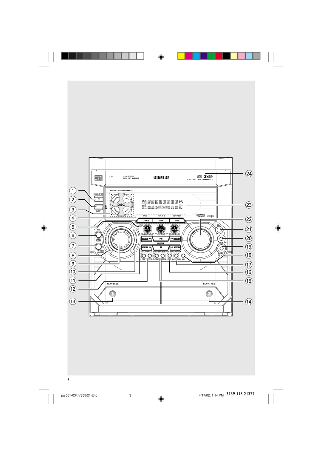 Philips FW-V355 manual Dsc 